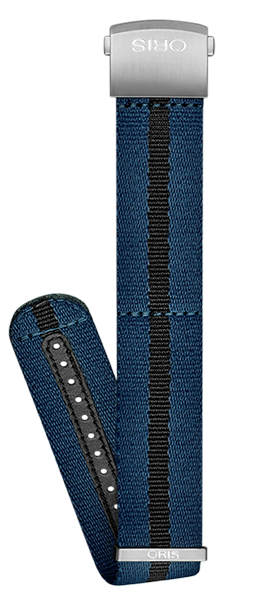 Oris Textilband blau/schwarz inkl. Schliesse 21mm 07 5 21...