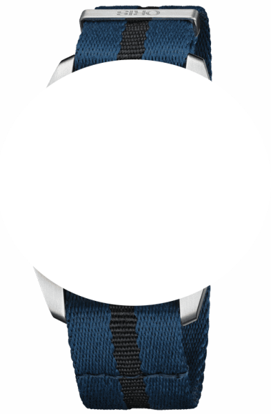 Oris Textilband blau/schwarz inkl. Schliesse 21mm 07 5 21...