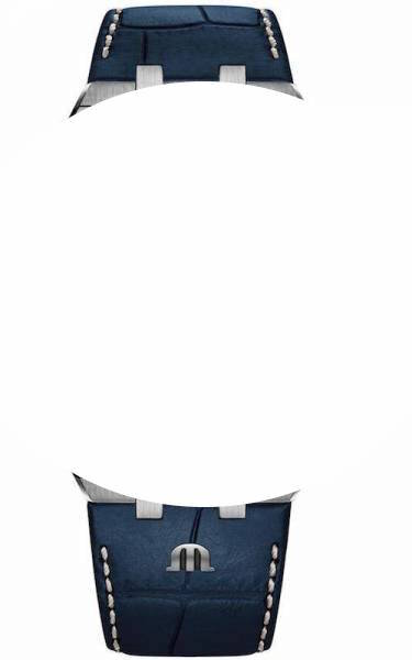 Maurice Lacroix Aikon Lederband blau 25mm ohne Schliesse ML740-005057