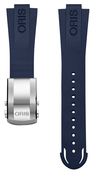 Oris Aquis Kautschukarmband blau inkl. Schliesse 24mm 07...