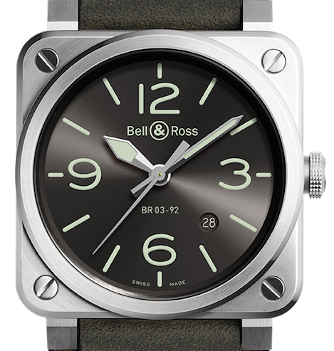 Bell & Ross Grey Lum Automatik BR0392-GC3-ST/SCA