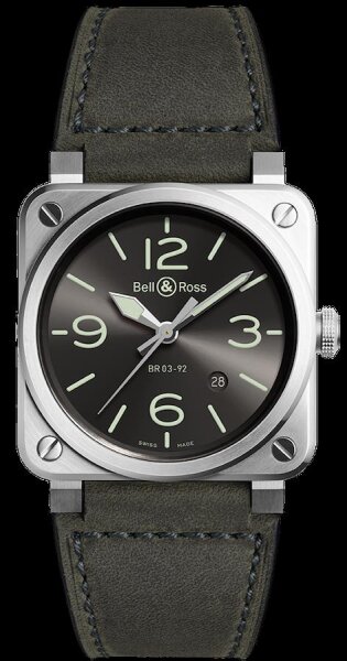 Bell & Ross Grey Lum Automatik BR0392-GC3-ST/SCA