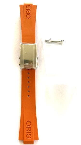 Oris Kautschukband orange inkl. Schliesse 24mm 07 4 24 67EB