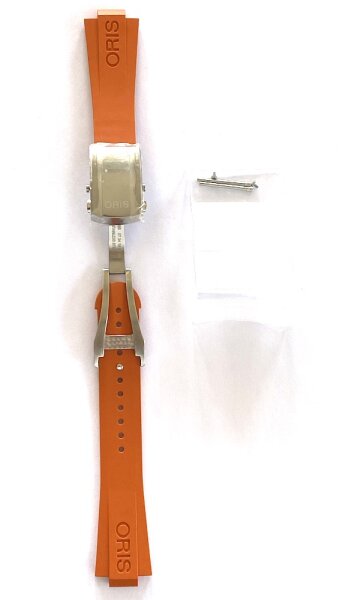 Oris Kautschukband orange inkl. Schliesse 24mm 07 4 24 67EB