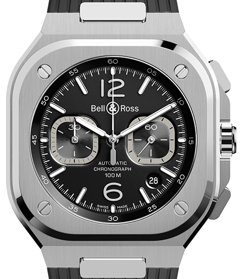 Bell & Ross BR 05 Chrono Black Steel 42mm BR05C-BL-ST/SRB