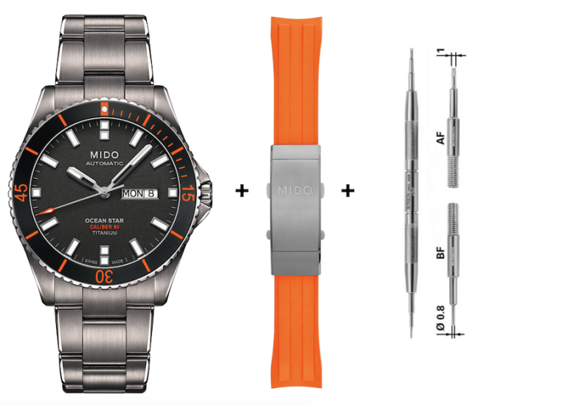 Mido Ocean Star Captain Titanium Automatik Herrenuhr Set M026.430.44.061.00