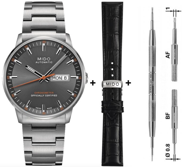 Mido Commander II Gent Automatik Caliber 80 Chronometer Set M021.431.11.061.01