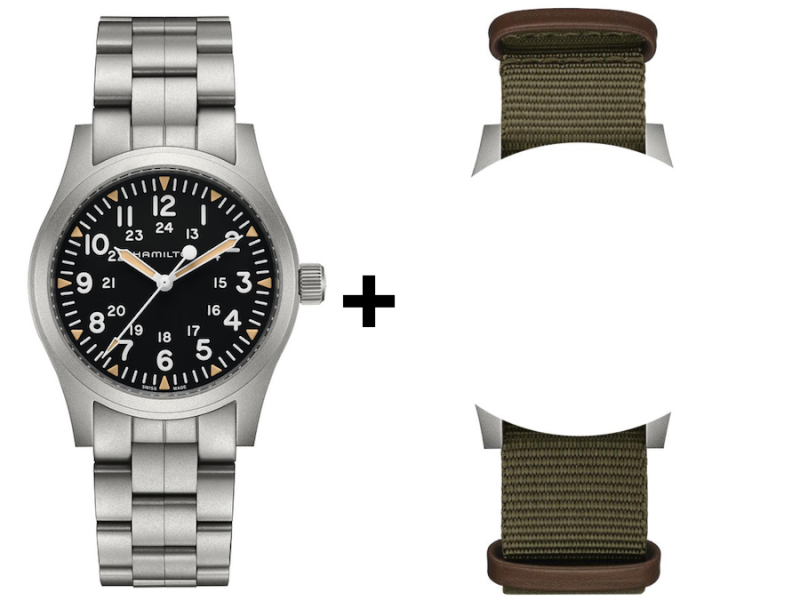 Hamilton Khaki Field Handaufzug 42mm + Wechselband H69529133