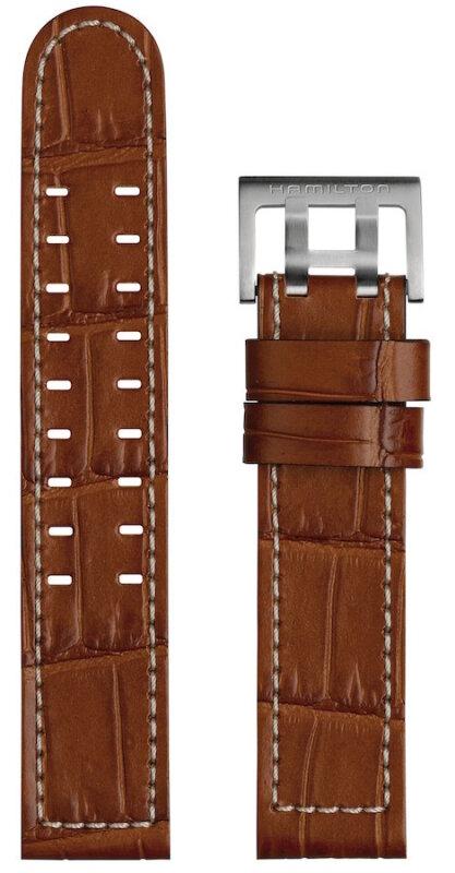 Hamilton Khaki Aviation Lederband braun 20/20mm H690.646.108