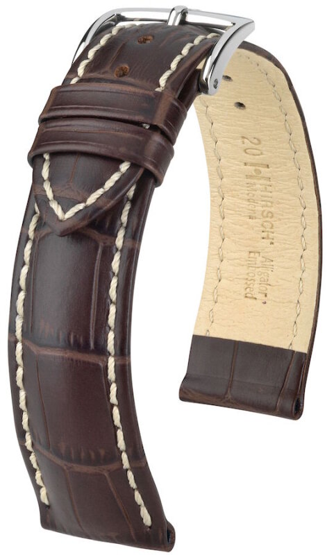 Hirsch Uhrenarmband Modena braun 22mm L 10302810-2-22