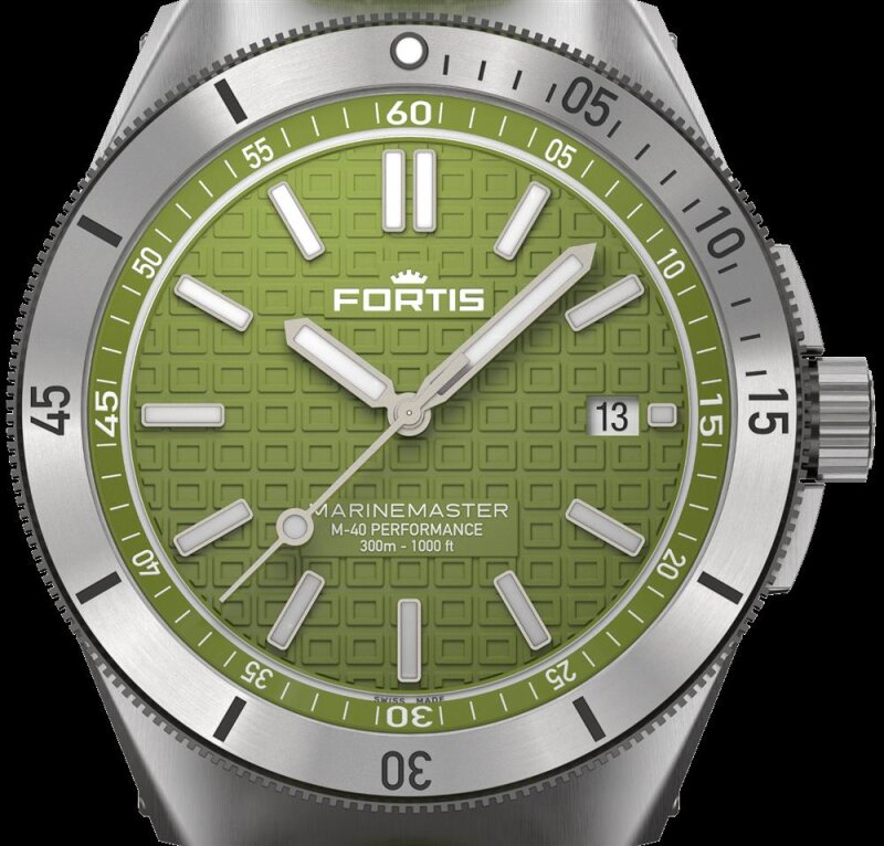 Fortis Marinemaster Woodpecker Green Kautschuk 40mm Automatik F8120007