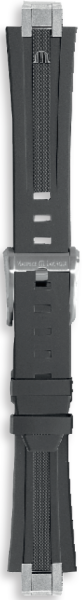 Maurice Lacroix Aikon Kautschukband grau inkl. Schliesse...