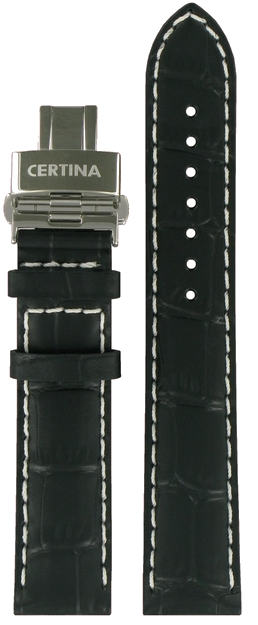 Certina DS Podium Lederband schwarz inkl. Schliesse 19mm C600016925