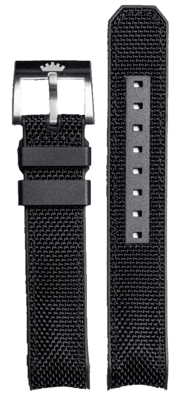 Fortis B-42 Fiber Black Hybridband mit Dornschliesse 20mm B7000001