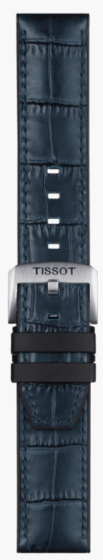 Tissot Kautschuk Lederband blau 22mm T852046765