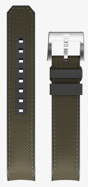 Fortis B-42 Fiber Tactical Green Hybridband mit Dornschliesse 20mm B7000007