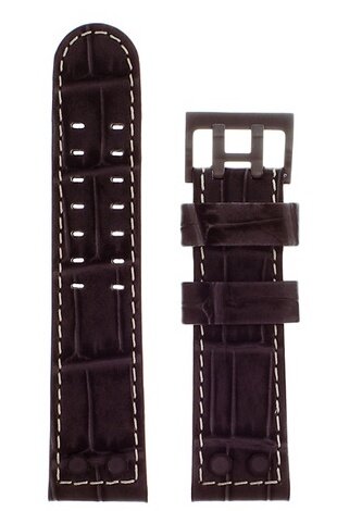 Hamilton Belowzero Lederband grau 24/22mm H690.785.110