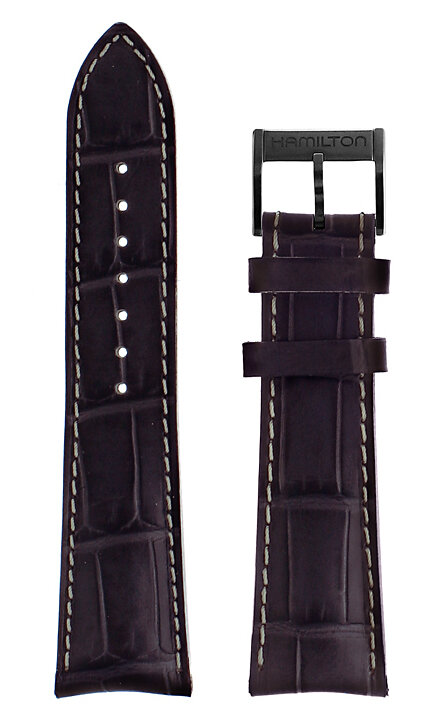 Hamilton Lord Lederband grau 24/20mm H690.328.102