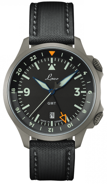 Laco Fliegeruhr Frankfurt GMT Automatik 43mm 862120.2