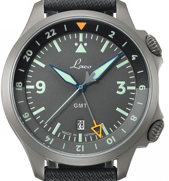 Laco Fliegeruhr Frankfurt GMT Automatik 43mm 862121.2