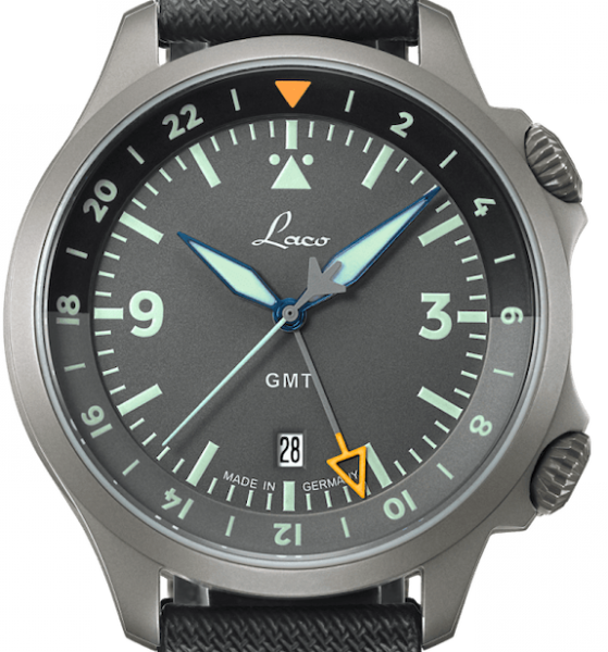 Laco Fliegeruhr Frankfurt GMT Automatik 43mm 862121.2