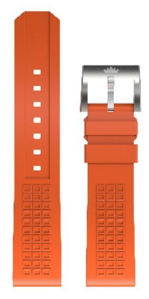 Fortis Horizon Kautschukband M orange 21mm B5000010