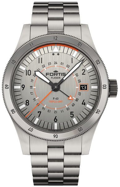Fortis F-43 Triple- GMT Titanium Orange F4260002