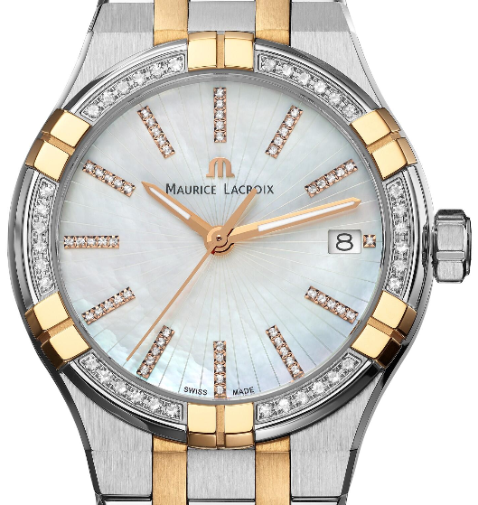 Maurice Lacroix Aikon Diamanten Lünette 35mm AI1106-PVPD2-170-1 CPO