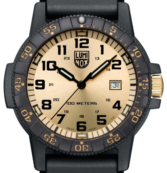 Luminox Leatherback Sea Turtle Giant Schwarz/Goldfarben...