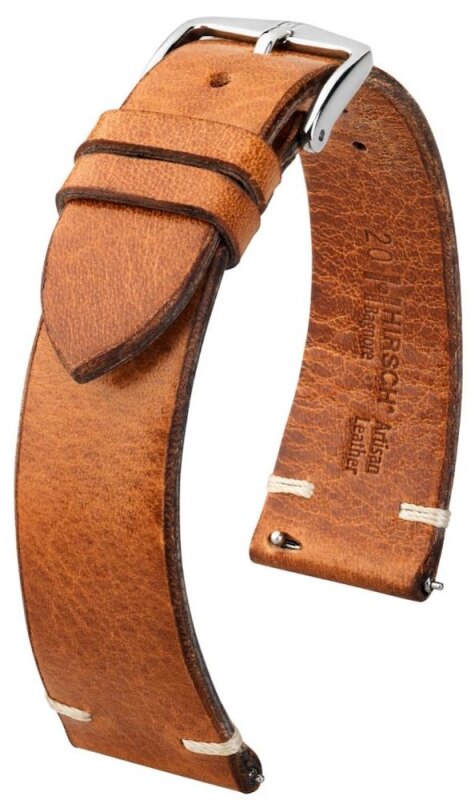 Hirsch Bagnore L Kalbslederband 22/18mm 05502070-2-22