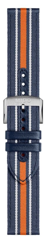 Mido Ocean Star Textilband blau/orange 22/22mm M604018266/M852.018.266
