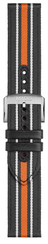 Mido Ocean Star Textilband schwarz/orange 22/22mm M604018268