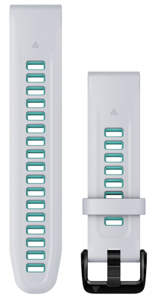 Garmin Quickfit Silikonband Steinweiß/Aqua 20mm...