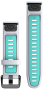 Garmin Quickfit Silikonband Steinweiß/Aqua 20mm 010-13279-07