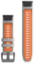 Garmin Quickfit Silikonband Nebelgrau/Glutorange 22mm 010-13280-02