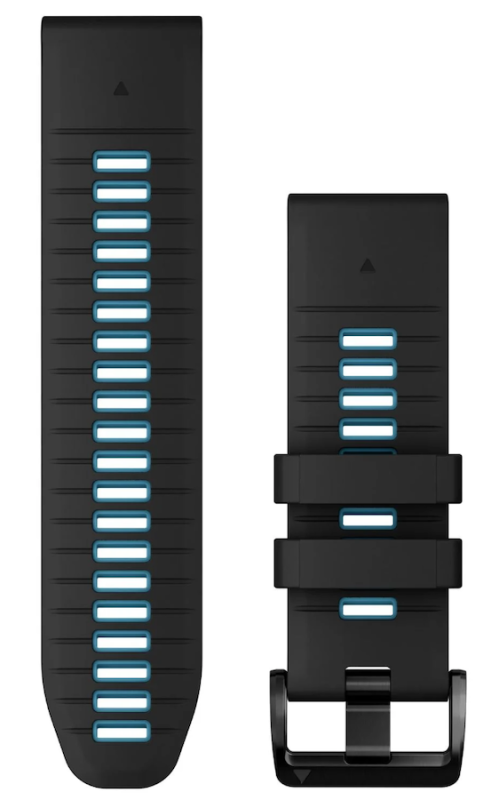 Garmin Quickfit Silikonband 26 mm Schwarz/Zirrusblau 010-13281-05