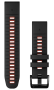 Garmin Quickfit Silikonband 22mm Schwarz/Flammenrot 010-13280-06