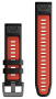Garmin Quickfit Silikonband 22mm Schwarz/Flammenrot 010-13280-06