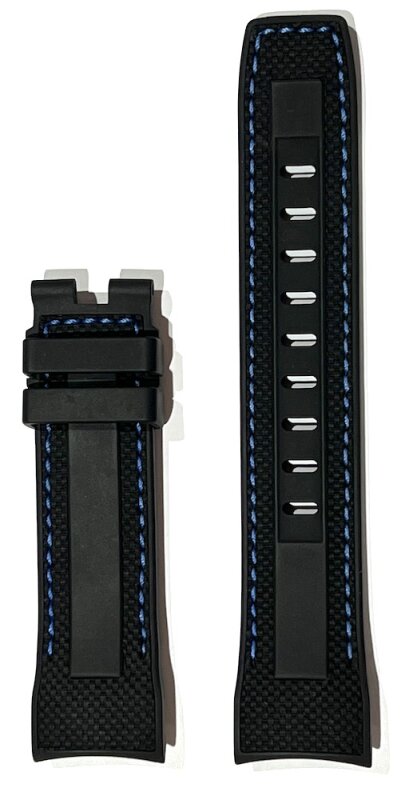 Maurice Lacroix Pontos Kautschuk/Lederband 22mm ohne Schliesse ML640-000039