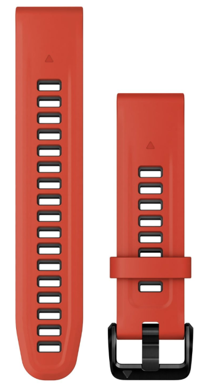 Garmin QuickFit® 20mm Flammenrot/Graphit Silikon 010-13279-04