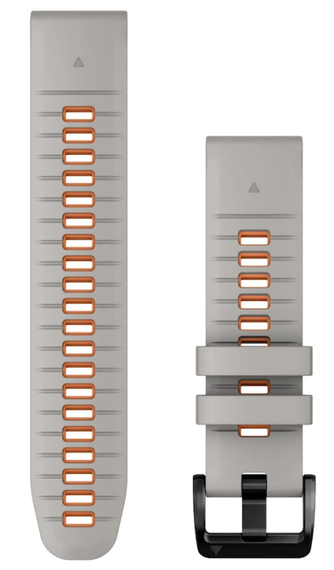 Garmin Quickfit Silikonband Nebelgrau/Glutorange 26mm 010-13281-02