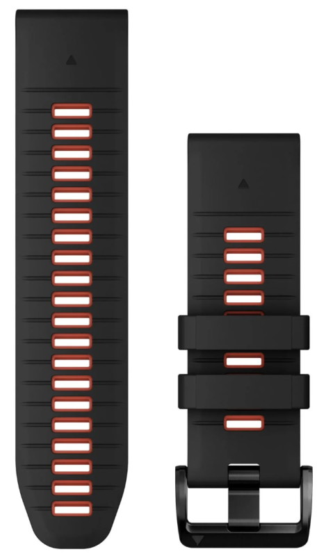 Garmin Quickfit Silikonband Schwarz/Flammenrot 26mm 010-13281-06