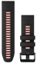 Garmin Quickfit Silikonband Schwarz/Flammenrot 26mm 010-13281-06