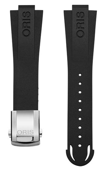 Oris Aquis Kautschukband schwarz inkl. Schliesse 22mm 07...