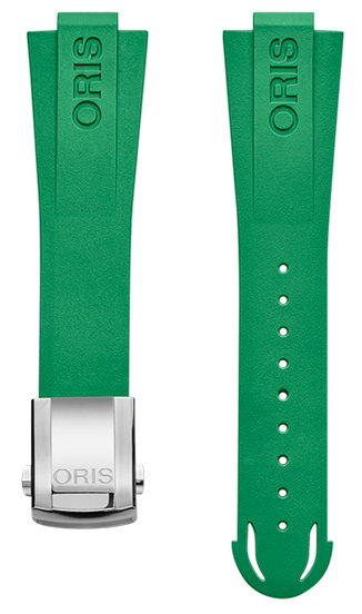Oris Aquis Kautschukband grün inkl. Schliesse 22mm 07 4 22 77FC