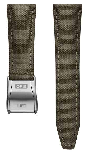 Oris Big Crown Textilband oliv inkl. Schliesse 22mm 07 3 22 02LC