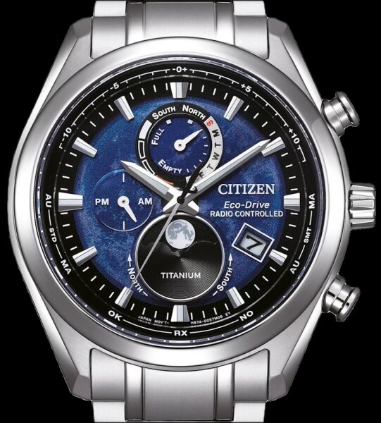 Citizen Eco-Drive Herrenuhr Super Titanium Mondphase...