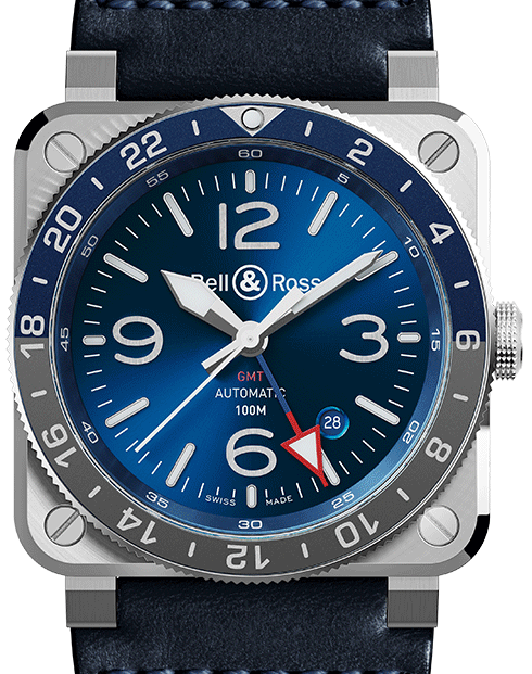 Bell & Ross BR03-93 GMT BLUE 42mm BR0393-BLU-ST/SCA