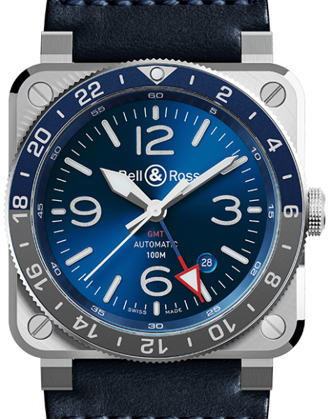 Bell & Ross BR03-93 GMT BLUE 42mm BR0393-BLU-ST/SCA