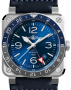 Bell & Ross BR03-93 GMT BLUE 42mm BR0393-BLU-ST/SCA